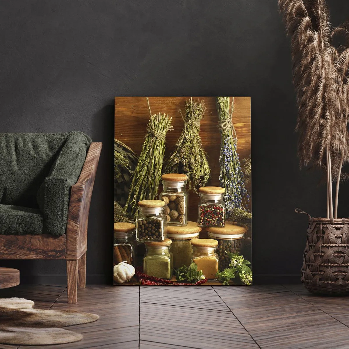 Lærredstryk - Billede på lærred - Køkkenmagi - 55x100 cm