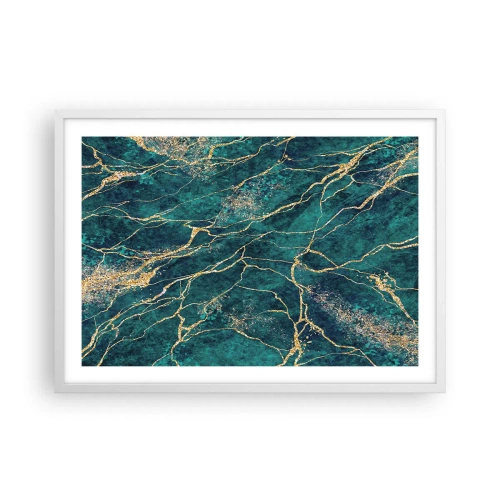 Plakat i hvid ramme - Guldåre - 70x50 cm