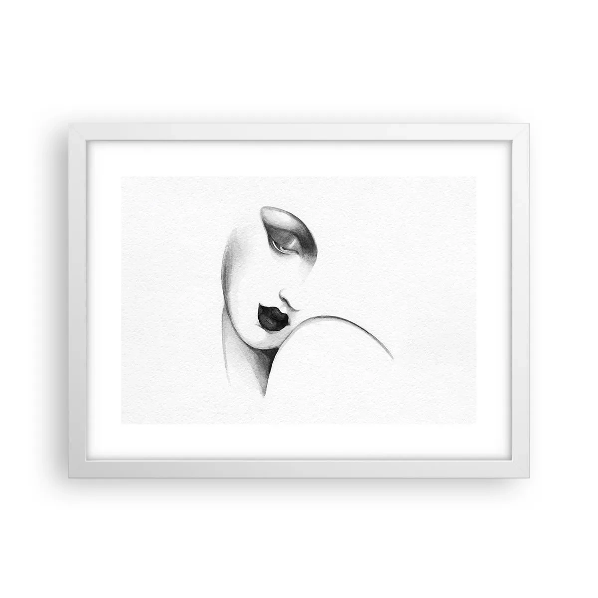 Plakat i hvid ramme - I Lempickas stil - 40x30 cm
