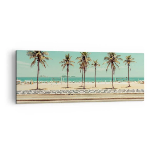 Lærredstryk - Billede på lærred - På stranden - 140x50 cm