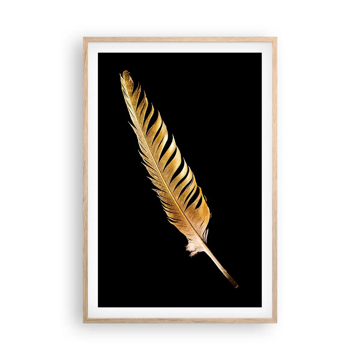 Plakat i ramme af lyst egetræ - Det er ikke nogen ringe præstation, at den... - 61x91 cm