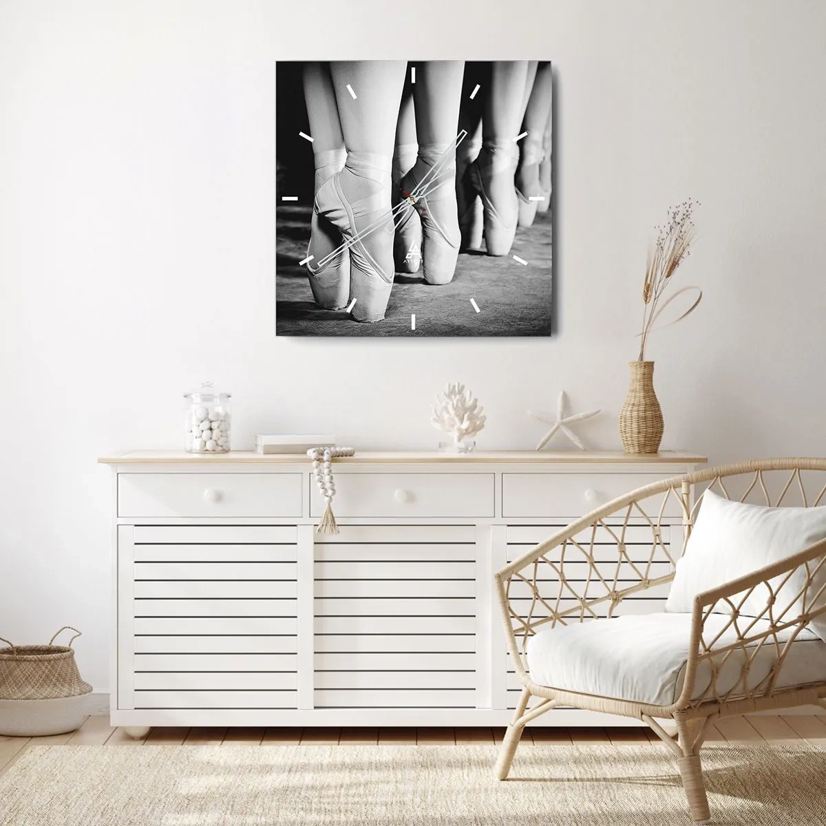 Vægur, Uret - Sammen, let - 40x40 cm