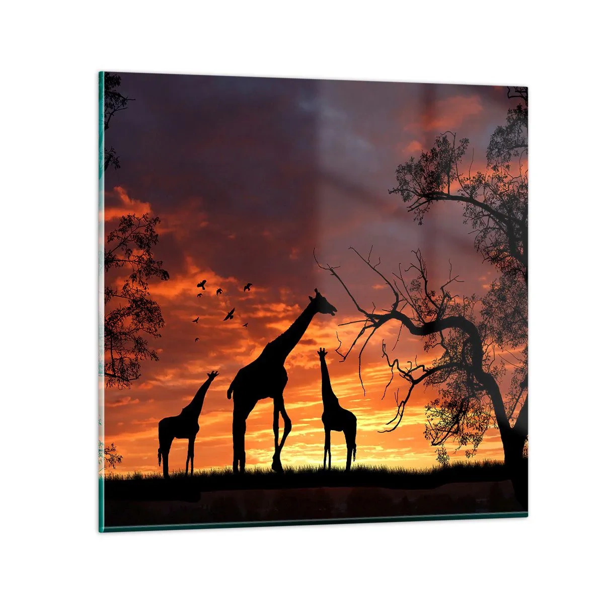 Billede på glas - En lille middag med dem, du holder af - 70x70 cm