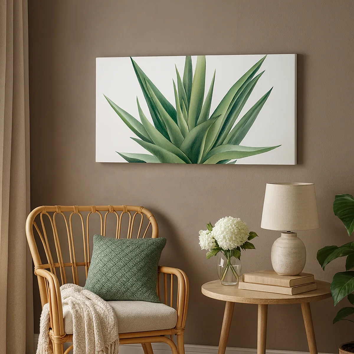 Lærredstryk - Billede på lærred - Grøn - styrke - liv - 30x30 cm