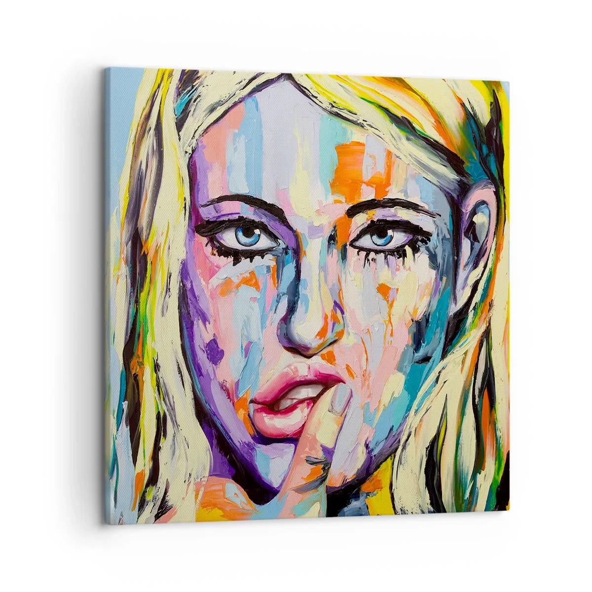Lærredstryk - Billede på lærred - Se hende lige i øjnene - 50x50 cm