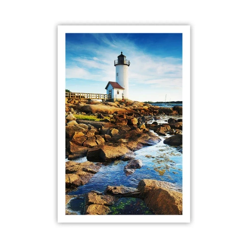 Plakat - Vend tilbage med glæde, jeg ser frem til - 61x91 cm