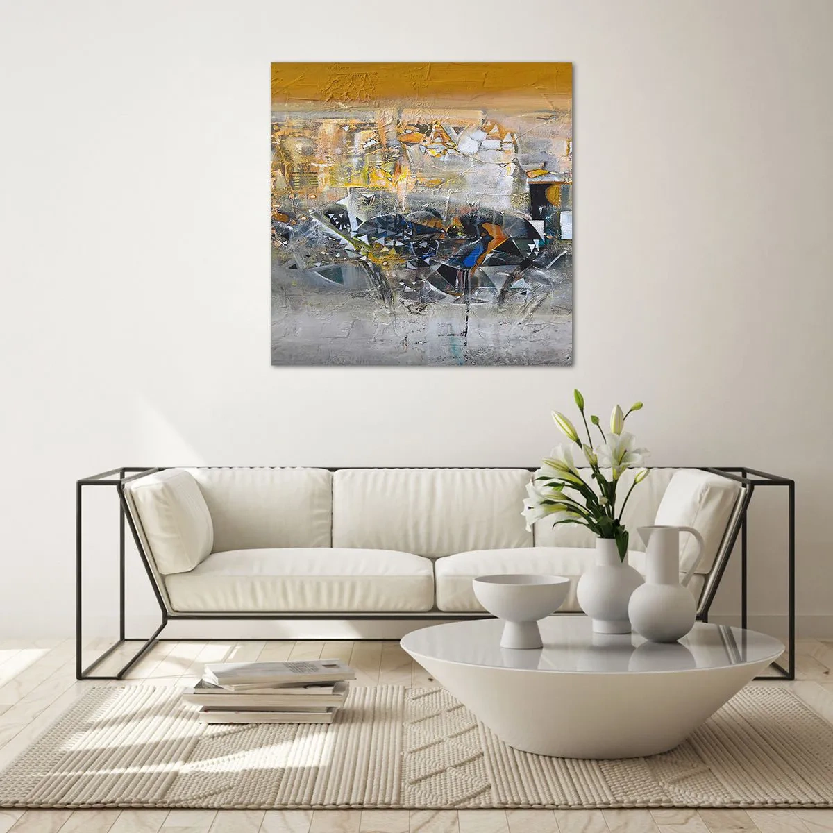 Billede på glas - Alt vil falde på plads - 40x40 cm