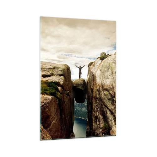 Billede på glas - Hvordan har jeg det! - 80x120 cm