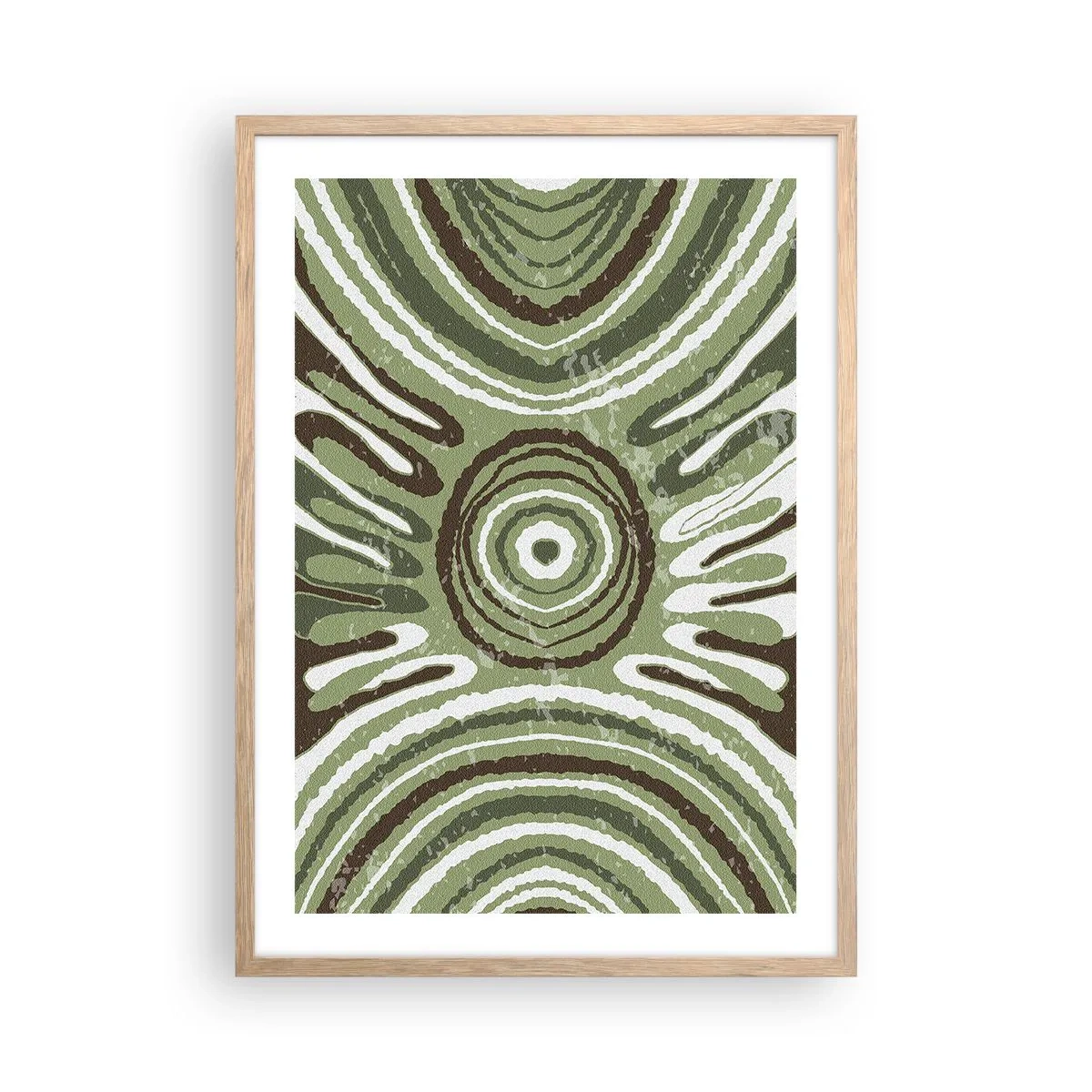 Plakat i ramme af lyst egetræ - Eksplosion af følelser - 50x70 cm