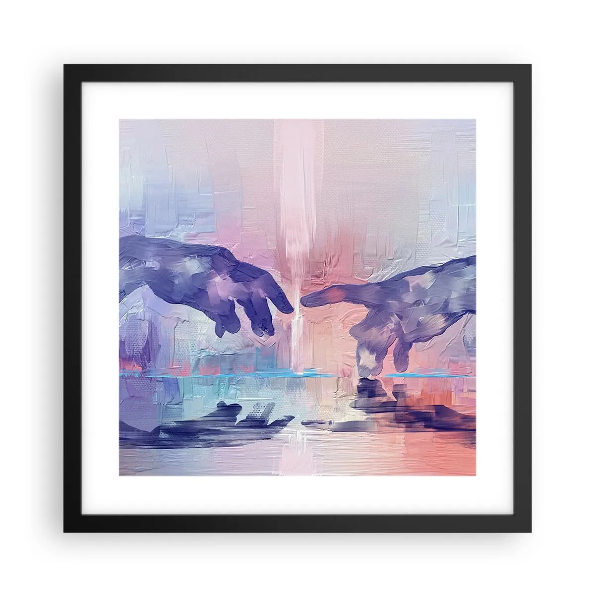 Plakat i sort ramme - Den guddommelige gnist af liv - 40x40 cm