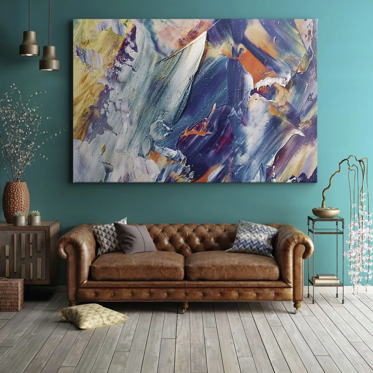 Lærredstryk - Billede på lærred - Forvirring af farver - 70x50 cm