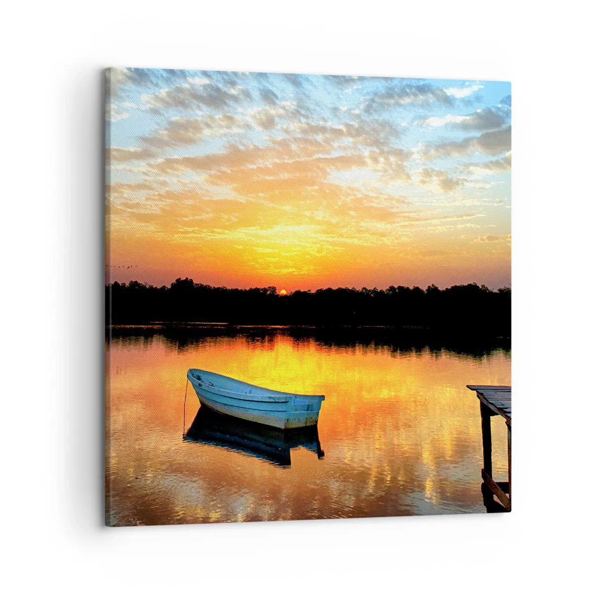 Lærredstryk - Billede på lærred - Se, lyt, meditér - 50x50 cm