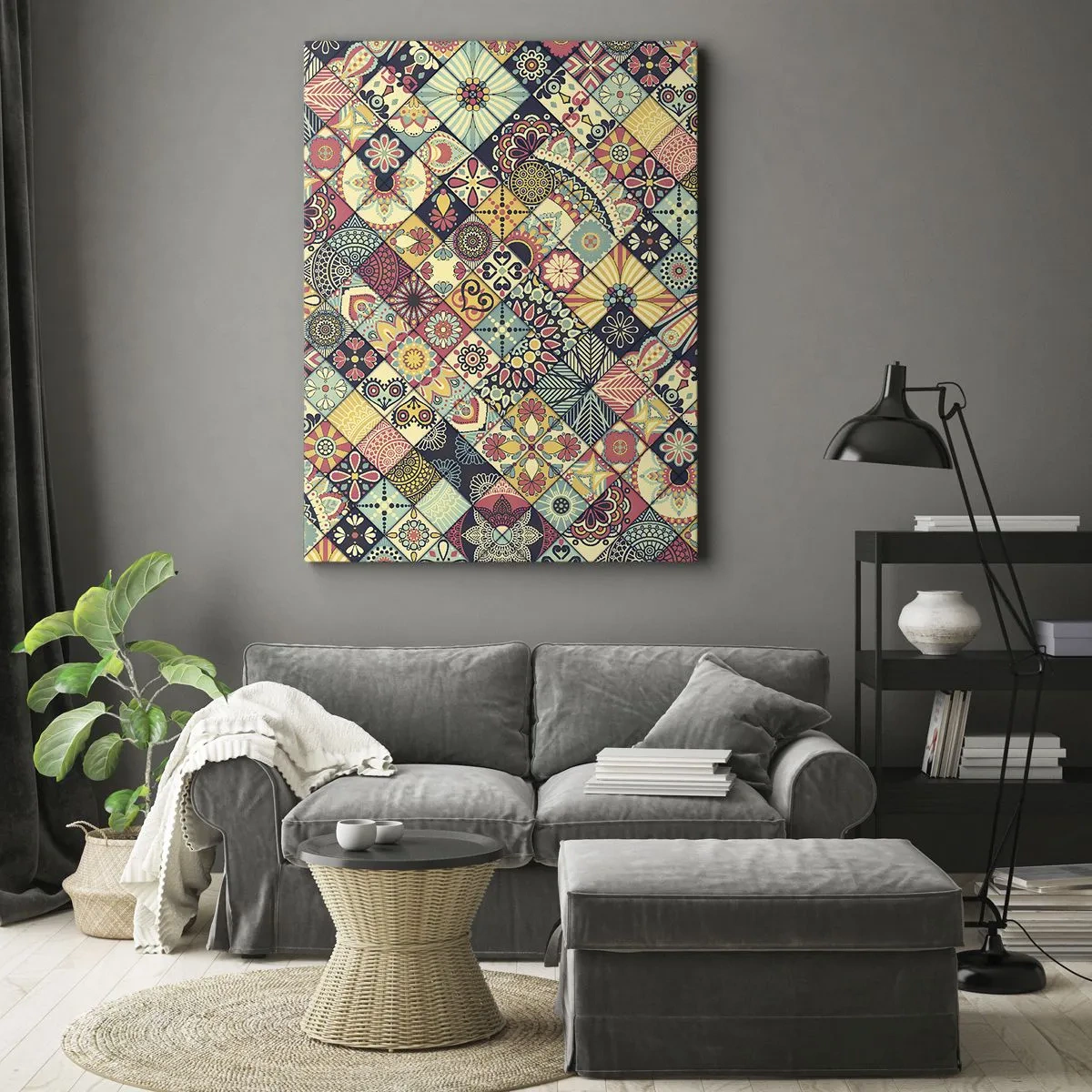 Lærredstryk - Billede på lærred - Marokkansk stemning - 50x70 cm