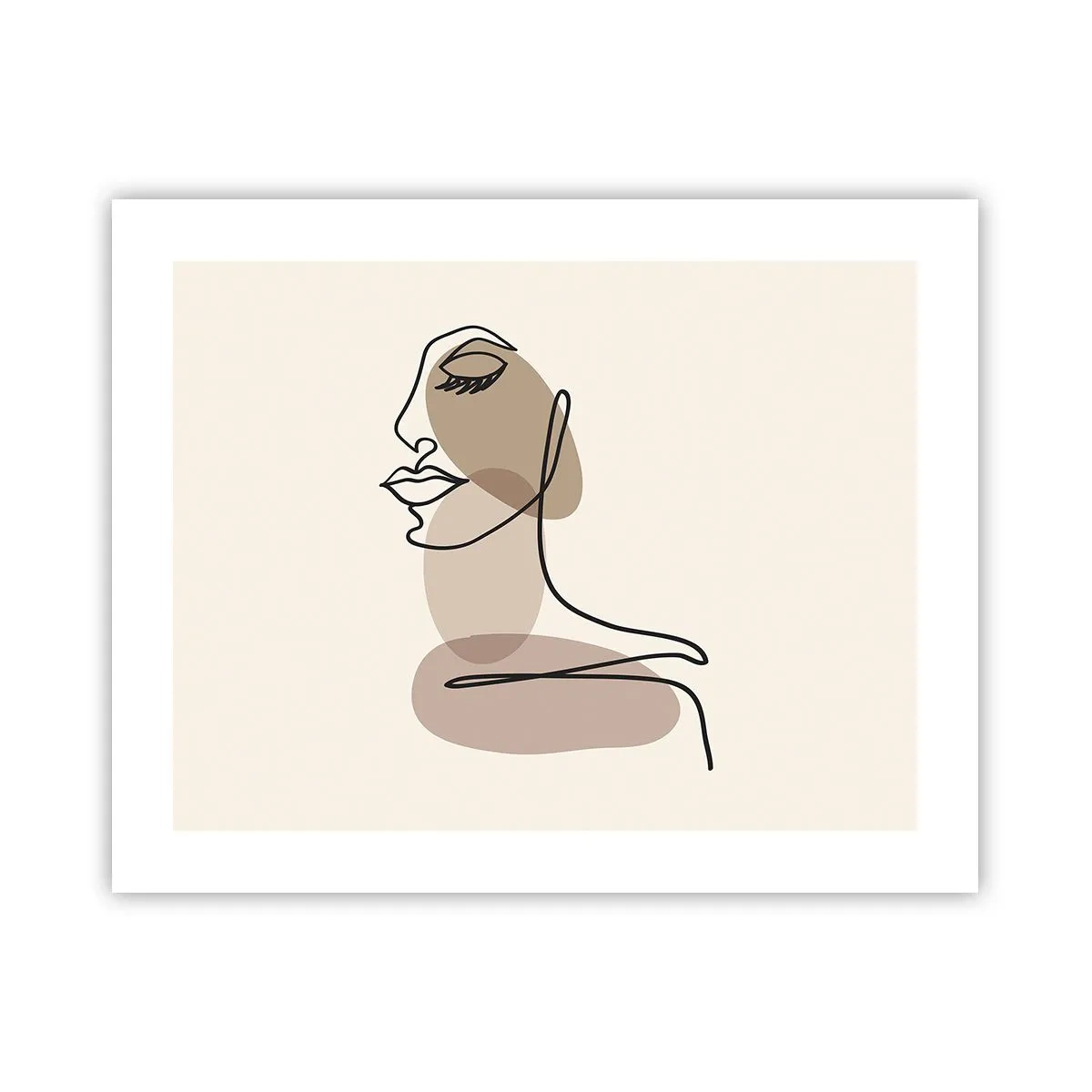Plakat - En vis linje af skønhed - 50x40 cm