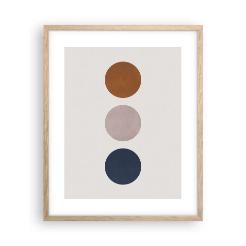 Plakat i ramme af lyst egetræ - Et symbol på perfektion - 40x50 cm
