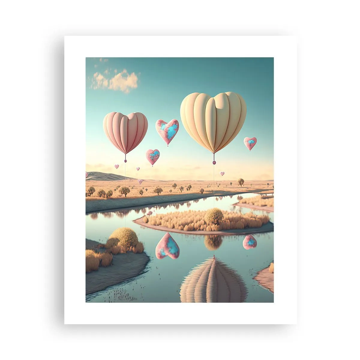 Plakat - Kærlighed lader dig svæve - 40x50 cm