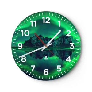 Vægur, Uret - I auroraens arme - 30x30 cm