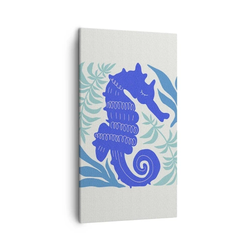 Lærredstryk - Billede på lærred - På en eng under vandet - 45x80 cm