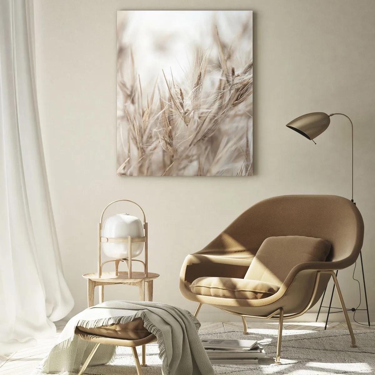 Billede på glas - Eng og vind - 80x120 cm