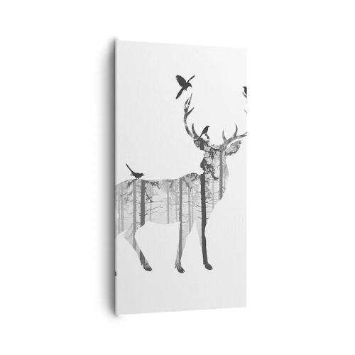Lærredstryk - Billede på lærred - Skovens gode ånd - 65x120 cm