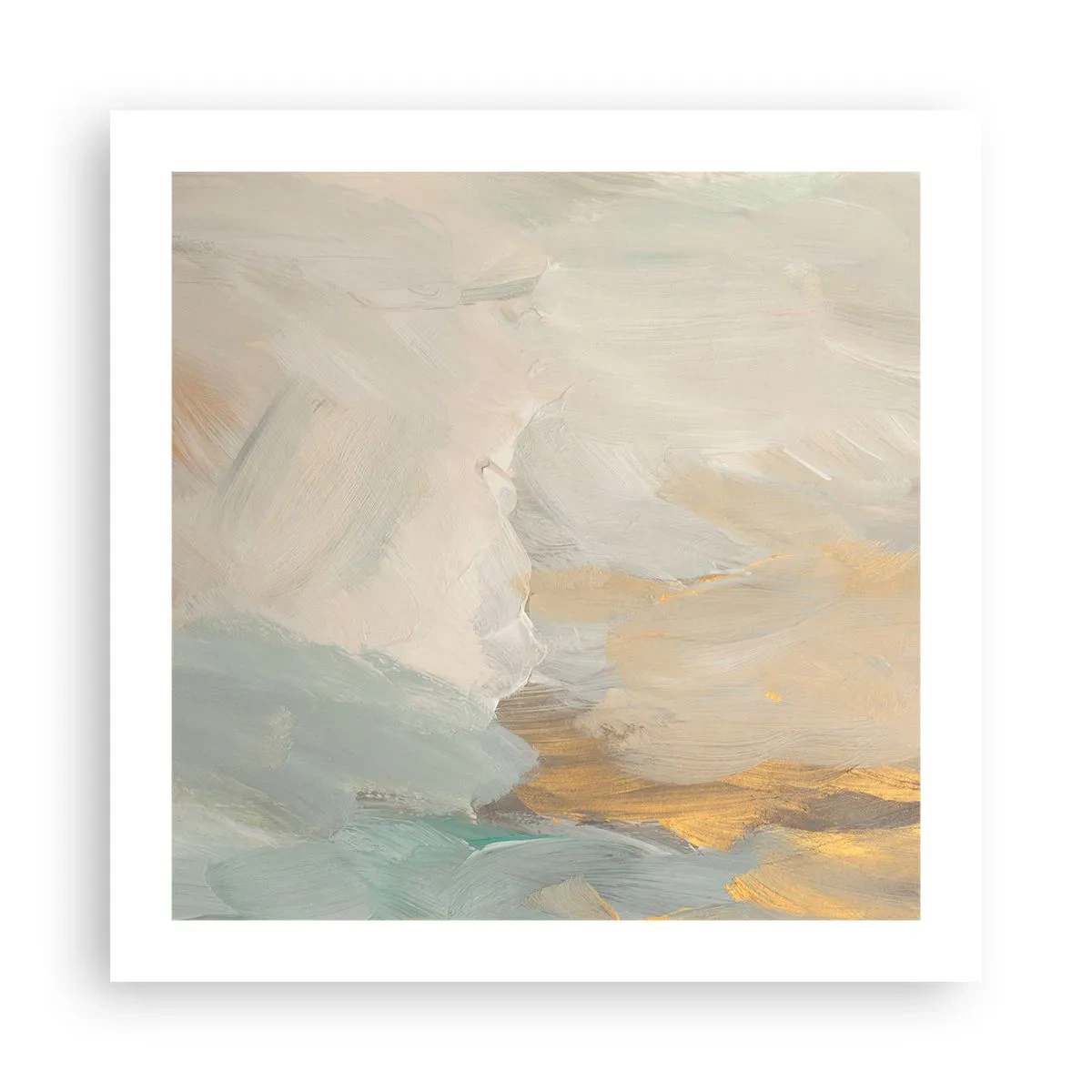 Plakat - Abstraktion - blidhedens land - 50x50 cm