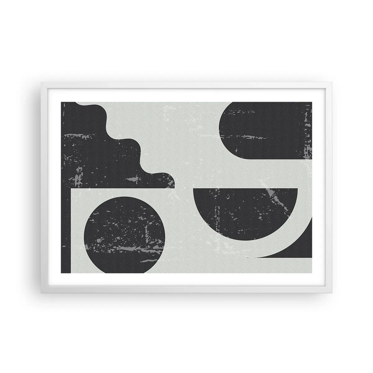 Plakat i hvid ramme - Komposition over og under - 70x50 cm