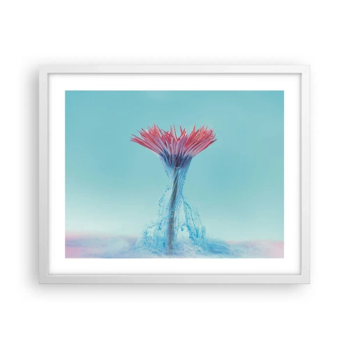 Plakat i hvid ramme - I en nærende omfavnelse - 50x40 cm