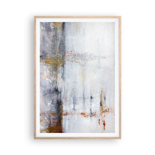 Plakat i ramme af lyst egetræ - Bag lufttæppet - 70x100 cm