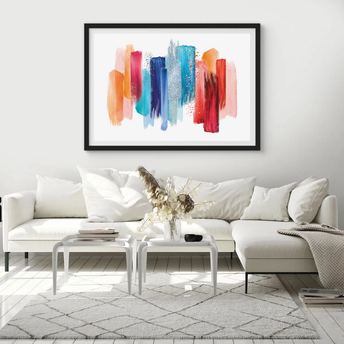 Plakat i sort ramme - Op og ned - 40x30 cm