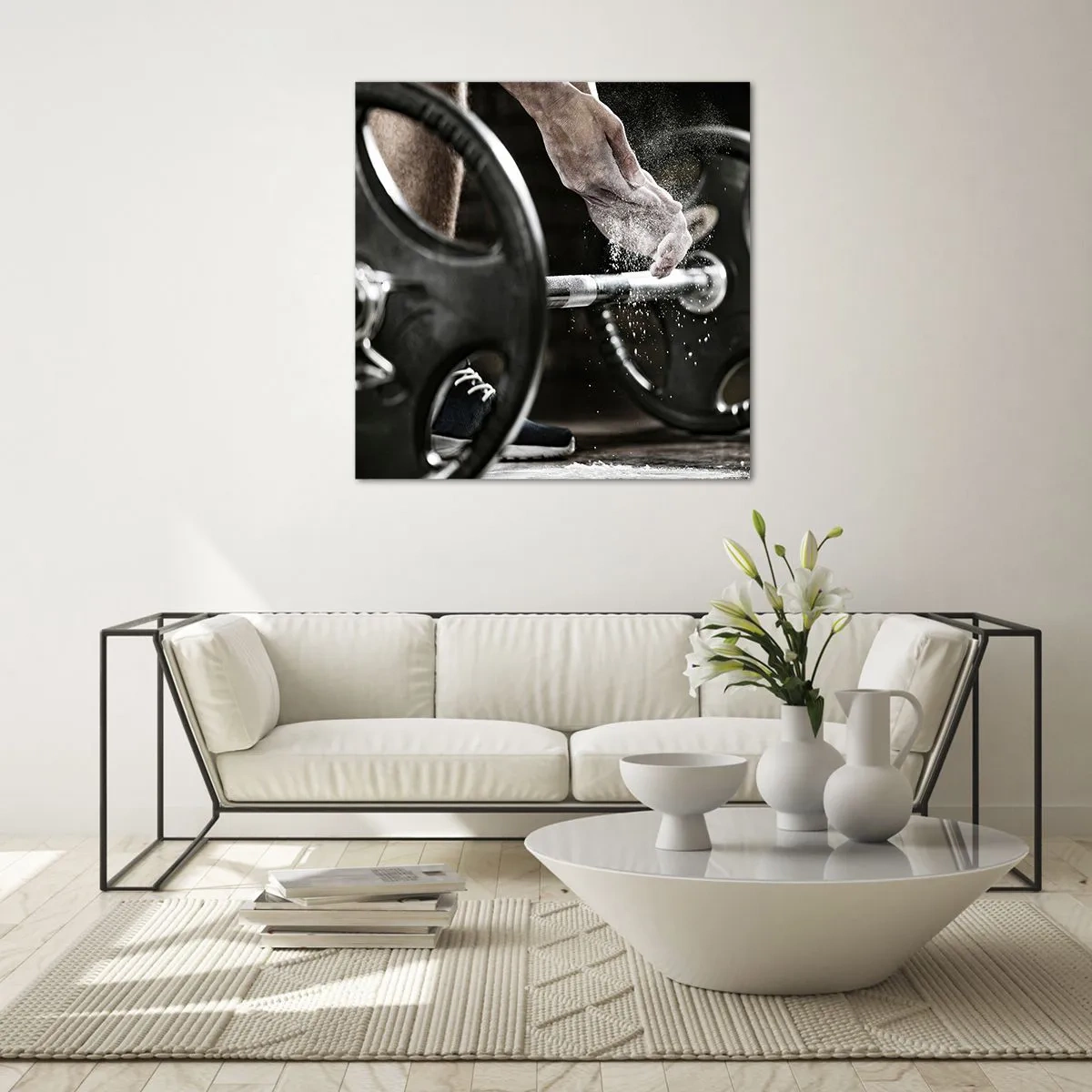 Billede på glas - Udfordringen er taget imod! - 30x30 cm