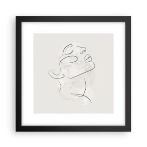 Plakat i sort ramme - Skitse af drømmen - 30x30 cm