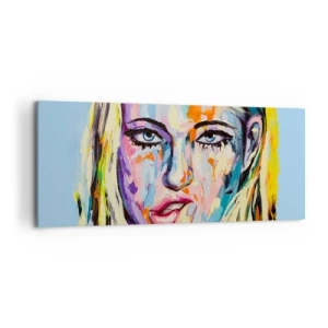 Lærredstryk - Billede på lærred - Se hende lige i øjnene - 120x50 cm