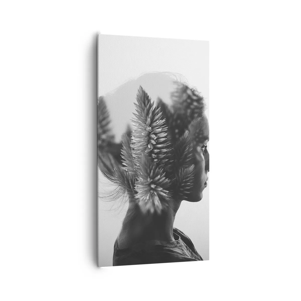Lærredstryk - Billede på lærred - Dame af fyrreskoven - 65x120 cm