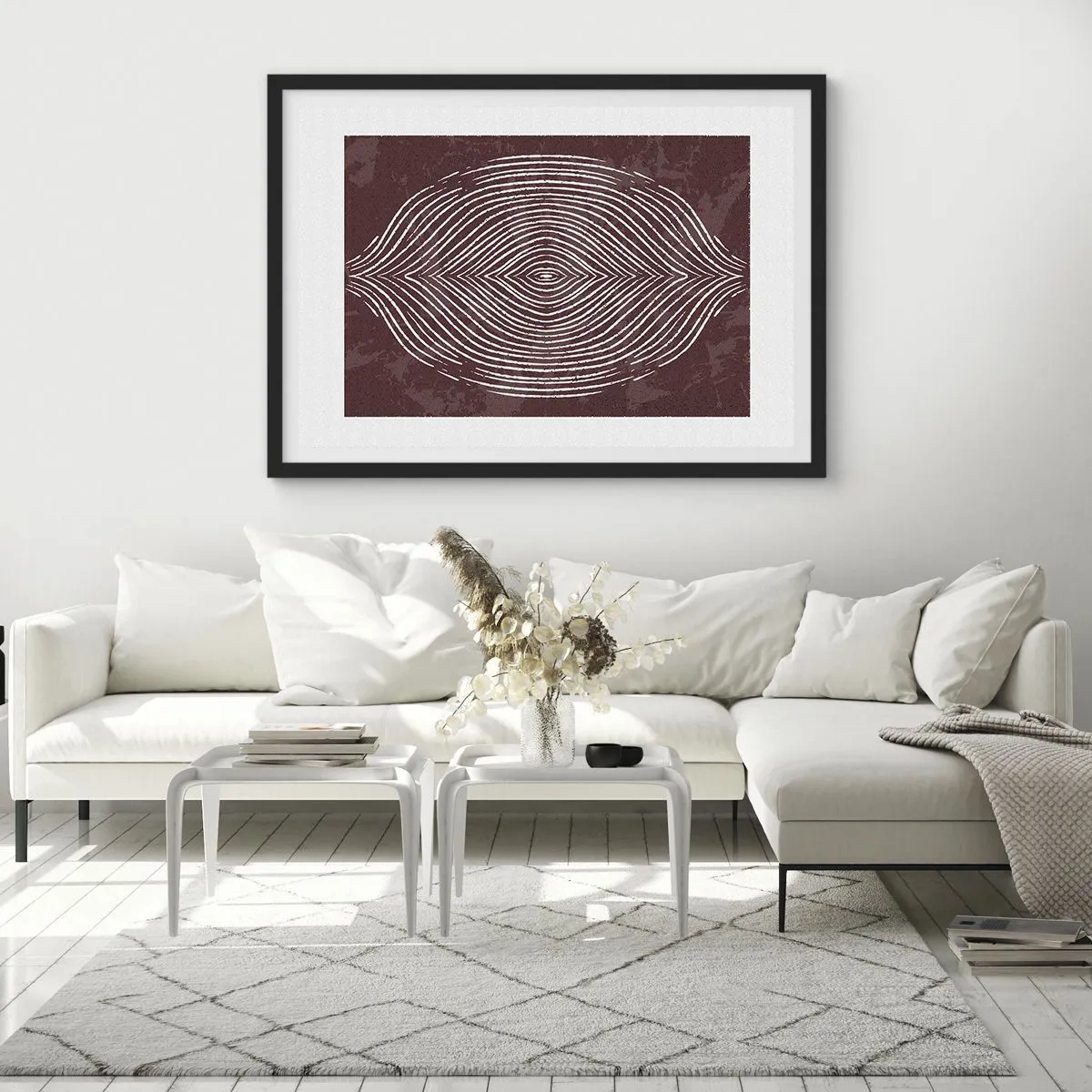 Plakat i sort ramme - Rummet taler - 70x50 cm