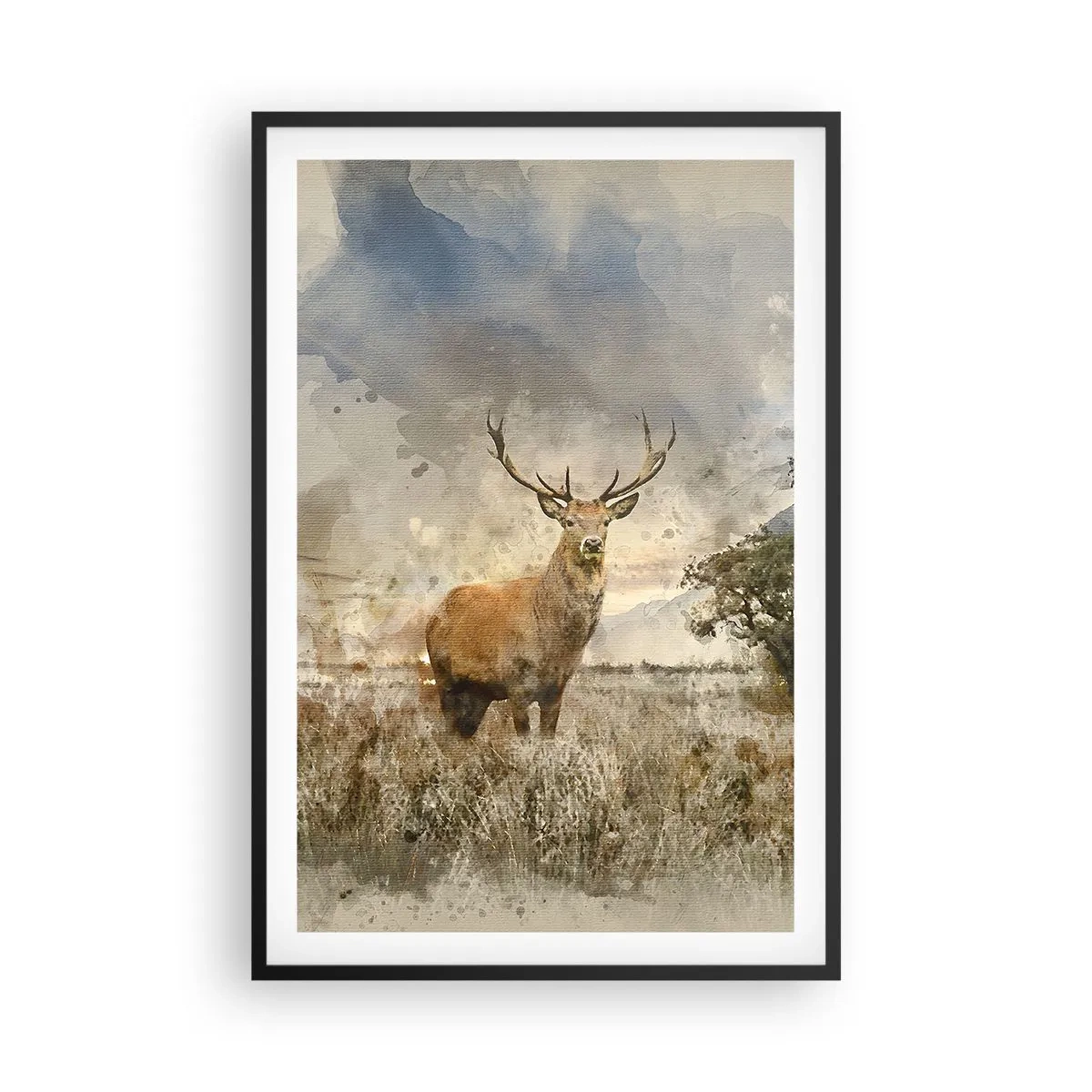 Plakat i sort ramme - Værdighed - styrke - værdighed - 61x91 cm