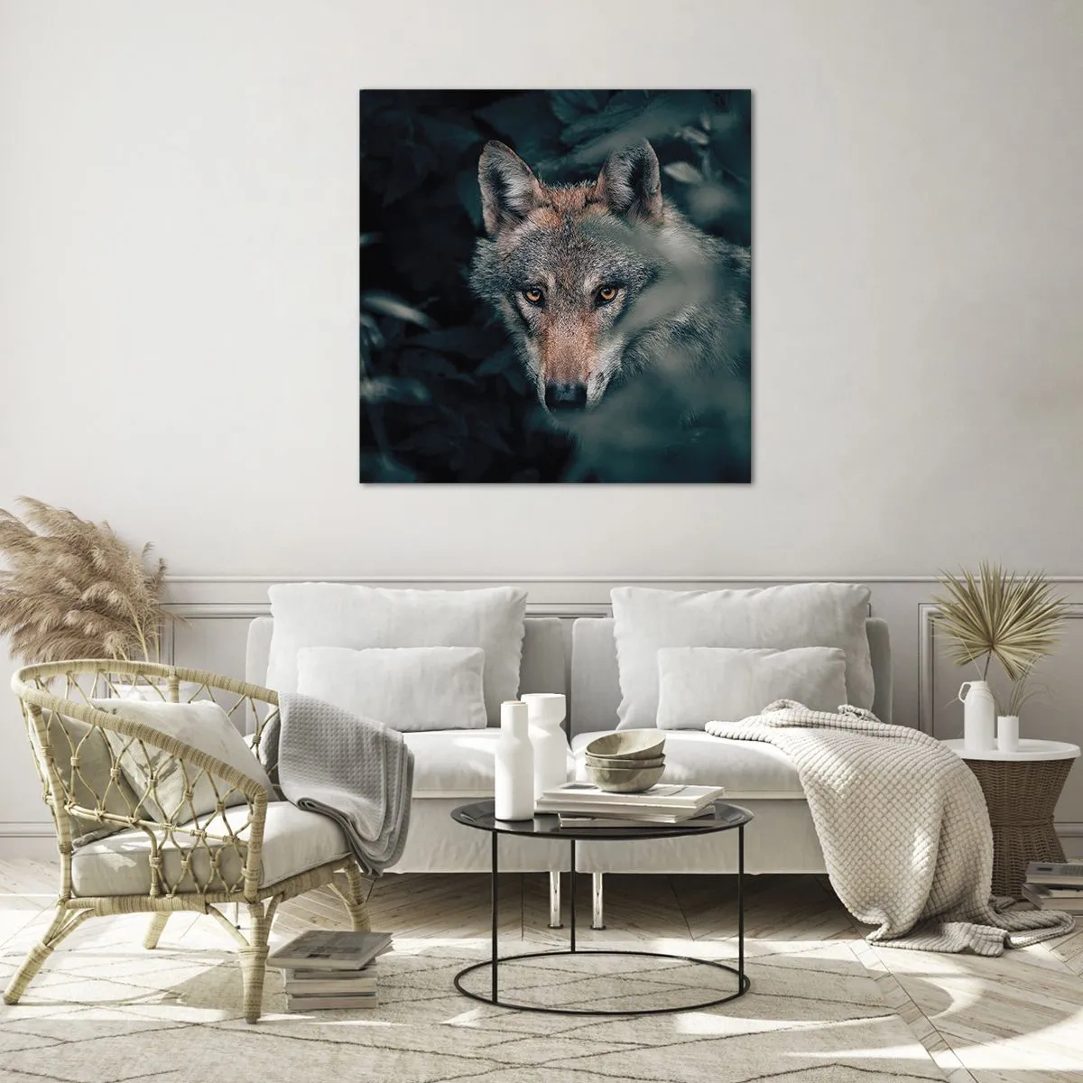 Billede på glas - Jæger - 30x30 cm