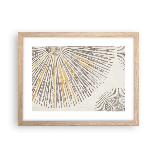 Plakat i ramme af lyst egetræ - Skønheden i en rokke - 40x30 cm