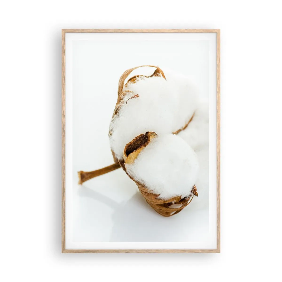 Plakat i ramme af lyst egetræ - Blød af natur - 70x100 cm