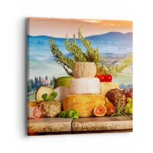 Lærredstryk - Billede på lærred - Italiensk livsglæde - 40x40 cm