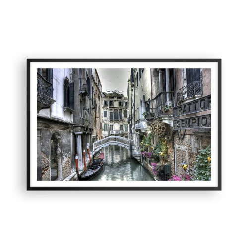 Plakat i sort ramme - I århundreder i tavs drømmeri - 91x61 cm