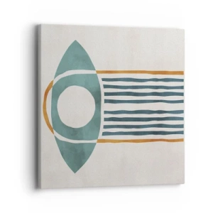 Lærredstryk - Billede på lærred - Tegn og ritualer - 40x40 cm