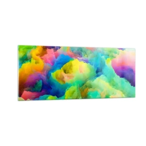 Billede på glas - Regnbuefnug - 100x40 cm