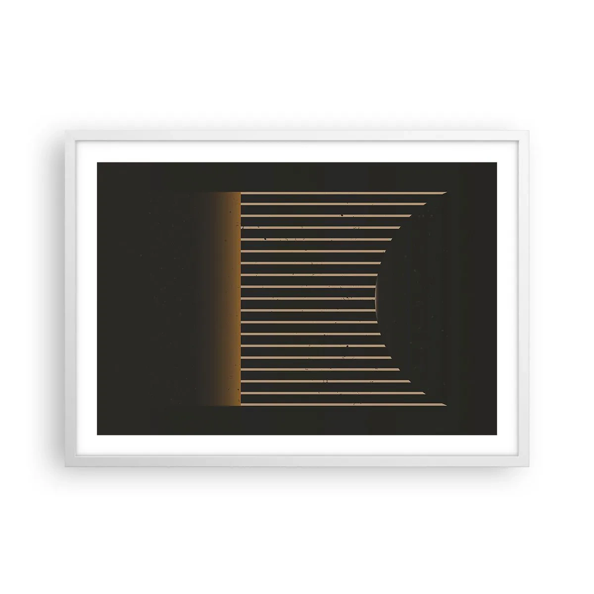 Plakat i hvid ramme - Udforsk mørket - 70x50 cm