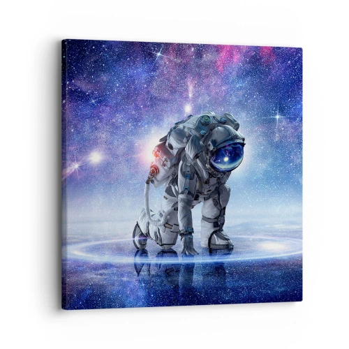 Lærredstryk - Billede på lærred - Den stjerneklare himmel over mig - 30x30 cm