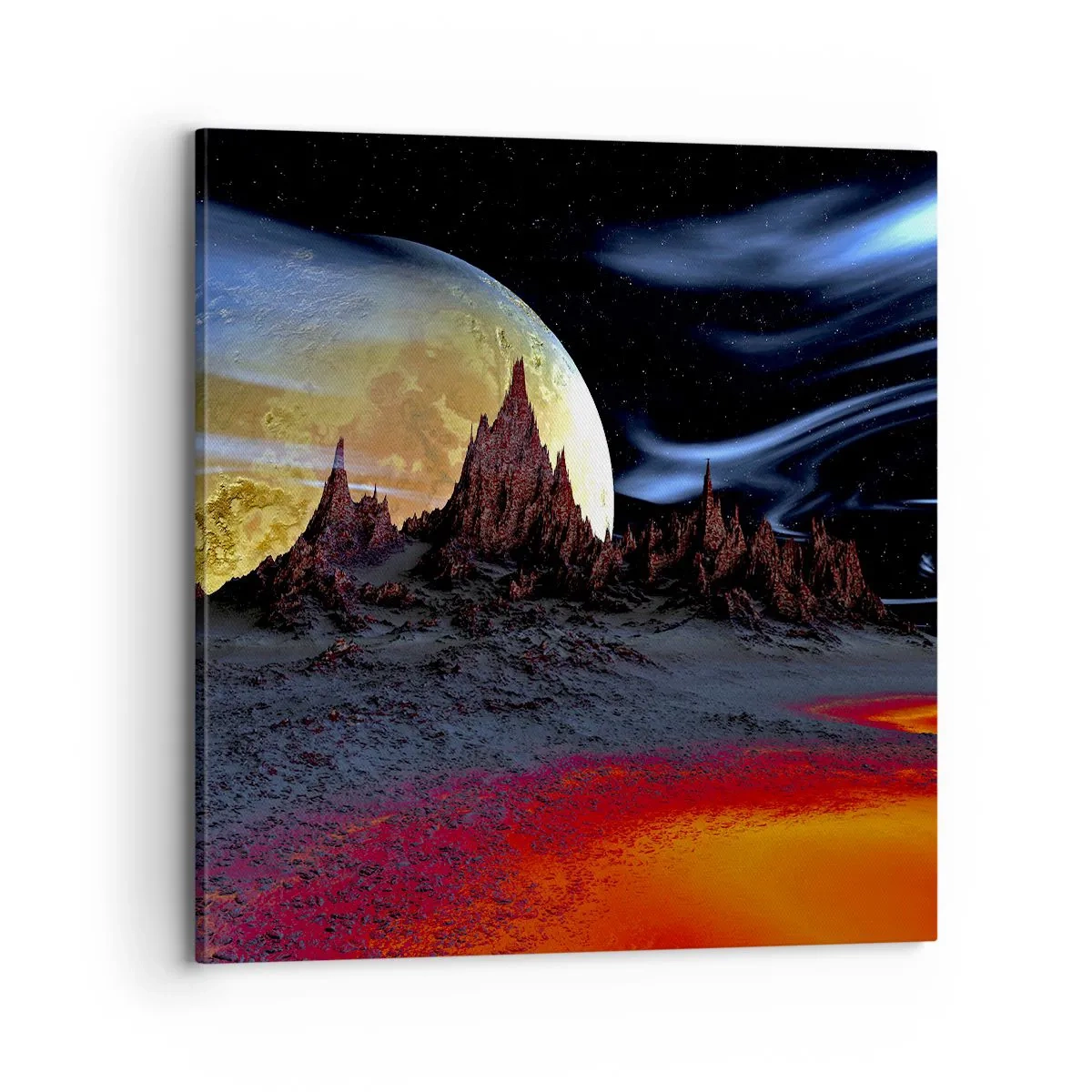 Lærredstryk - Billede på lærred - En ukendt verden - 70x70 cm