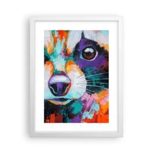 Plakat i hvid ramme - Kun gode følelser - 30x40 cm