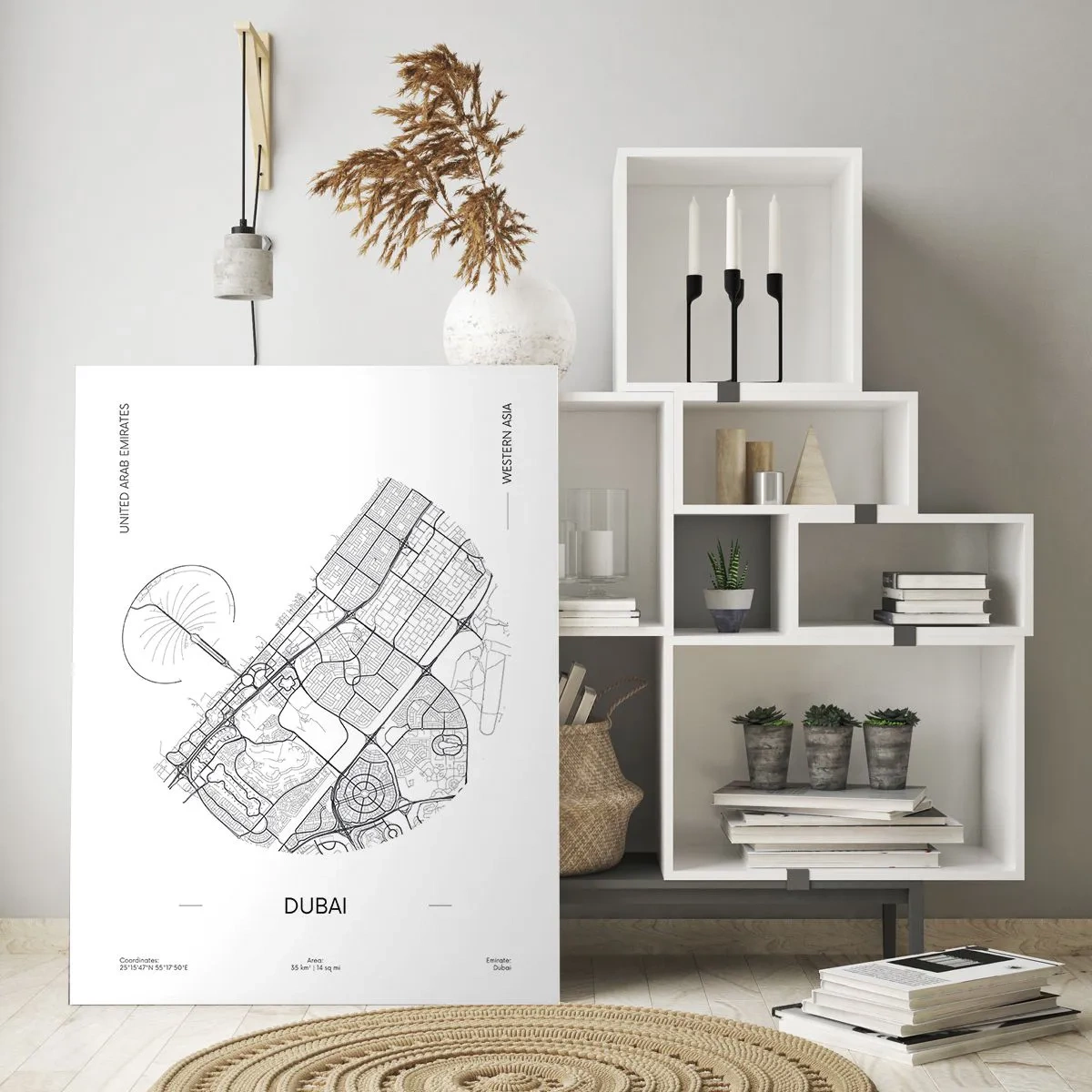 Billede på glas - Dubais anatomi - 50x70 cm