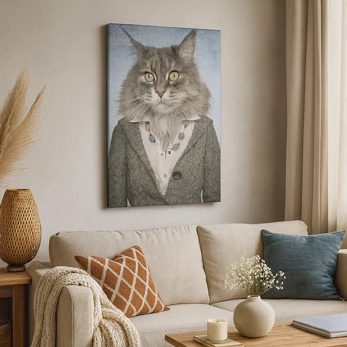 Lærredstryk - Billede på lærred - Pelse er igen på mode - 50x70 cm