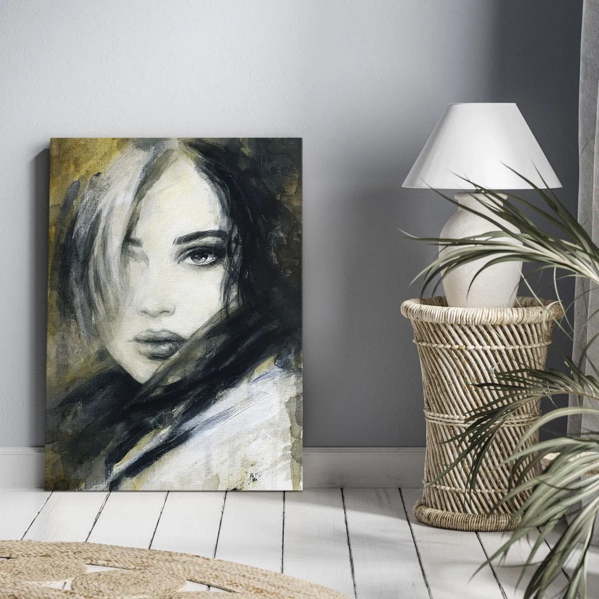 Lærredstryk - Billede på lærred - mere uskyldig eller sensuel? - 50x70 cm