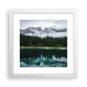 Plakat i hvid ramme - Hys, tys, lad os ikke vække sovevandet... - 30x30 cm